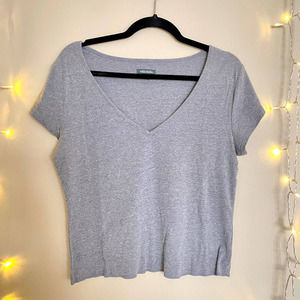SOLD***Wild Fable- Gray Women's XXL Cap Sleeve Crop Top